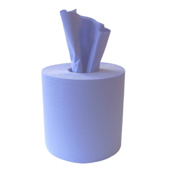 24 x Blue 2 PLY Embossed Centrefeed Paper Towel Rolls